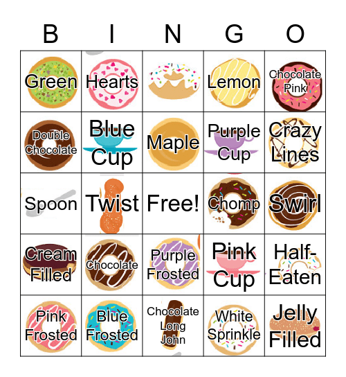 Donut Bingo Card