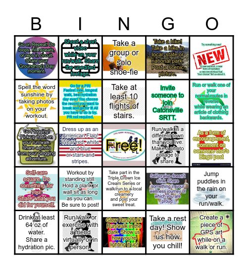 Just for the Run of It Bingo Card