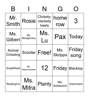 HPDS Trivia 2 Bingo Card
