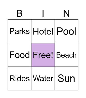 FLORIDA Bingo Card