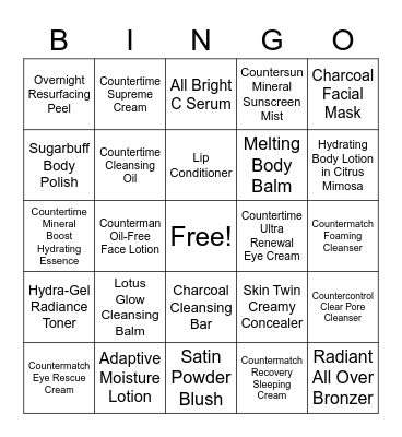 Beautycounter BINGO Card