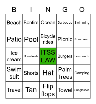 Summer Bingo Card