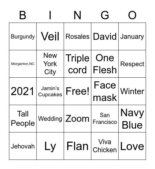 Rosales At Last Bingo! Bingo Card