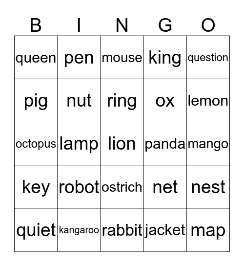 Josh's Bingo Game Bingo Card