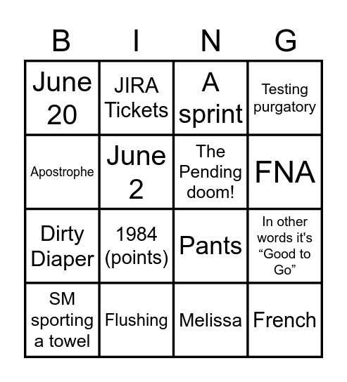 General Knowledge Bingo Card