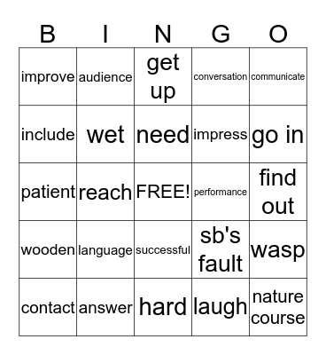 Units 6-9 Bingo Card