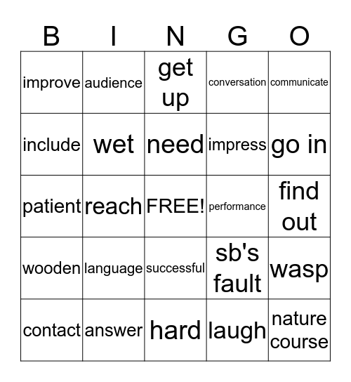 Units 6-9 Bingo Card