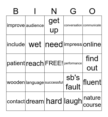 Units 6-9 Bingo Card