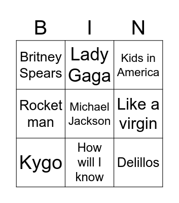 Brett 2 Bingo Card