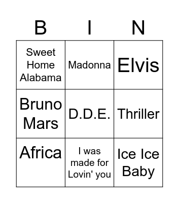 Brett 3 Bingo Card