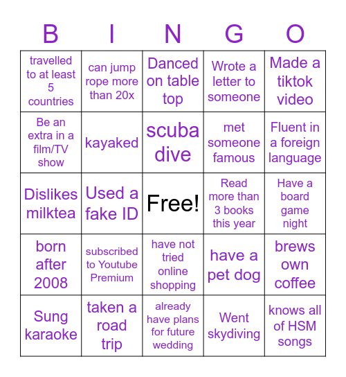 YPN Culture Shapers Bingo Card