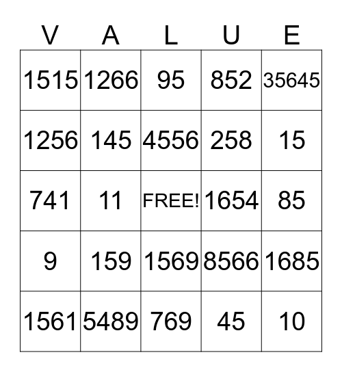 ENGAGEMENT Bingo Card