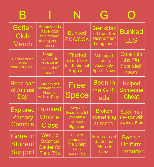 GIIS BINGO (By @halosaysaditi) Bingo Card