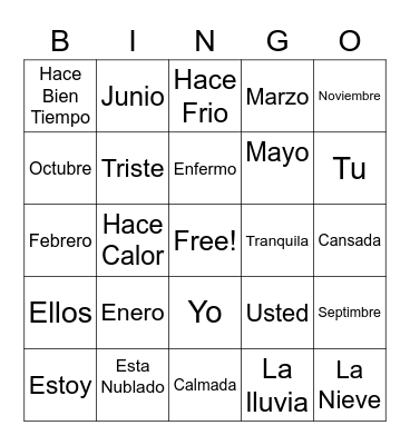 bingo! Bingo Card