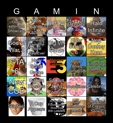 E3 2021 Bingo Card