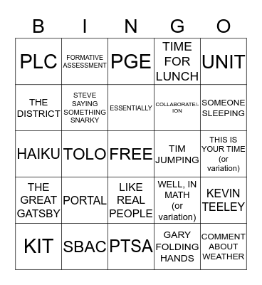 LEAP DAY - MARCH 13, 2015 Bingo Card