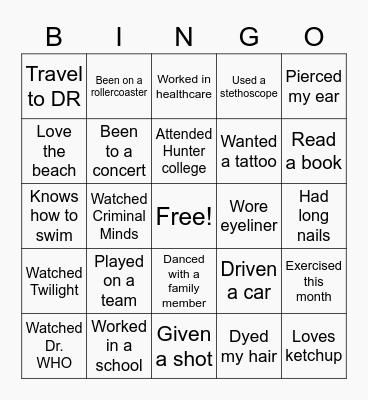 Leonela's Birthday Bingo Card