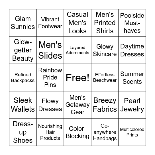 NM Bingo Card