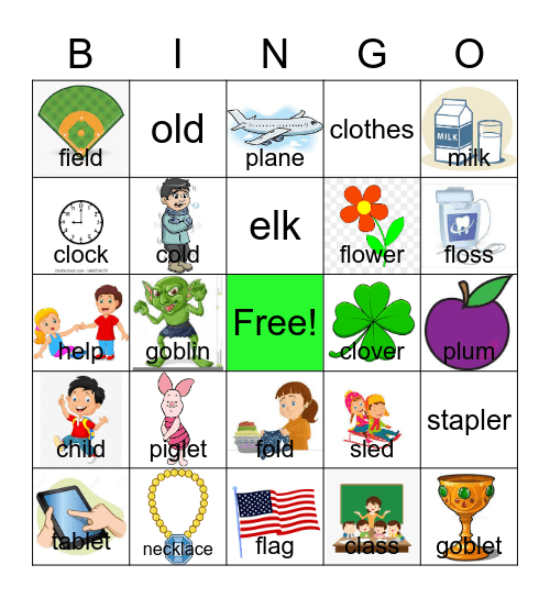 L-Blends Bingo Card