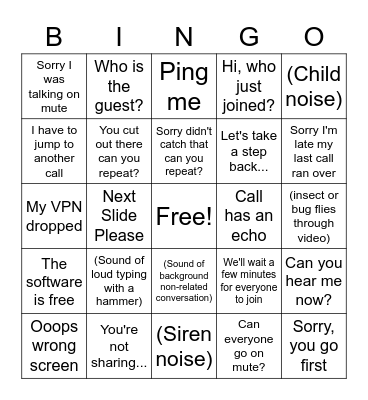 SLiC June Meeting IceBreaker BINGO Card