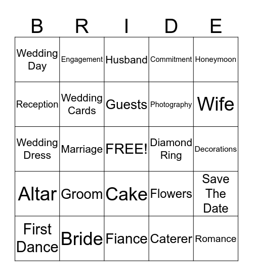 Deepthi weds Sudhir Bingo Card