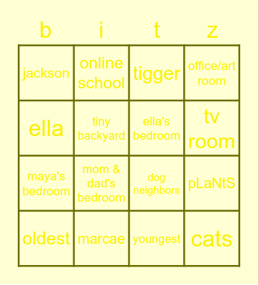 bitzer bingo Card