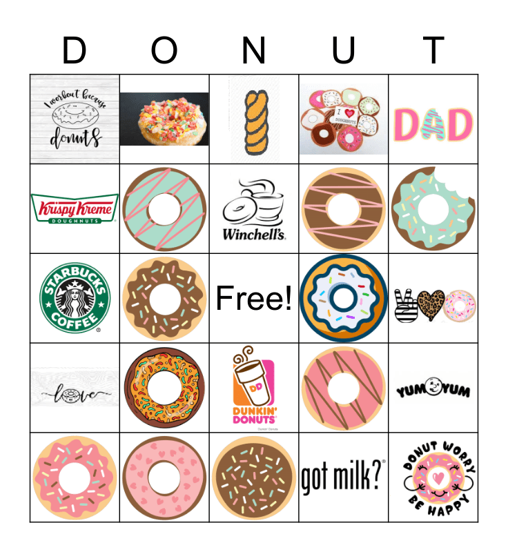 Donut Bingo Card