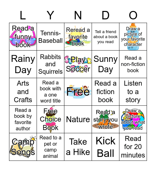 Camp Lyndon Bingo Card
