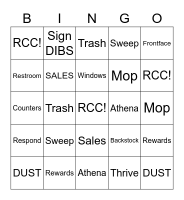 Beauty Bingo Card