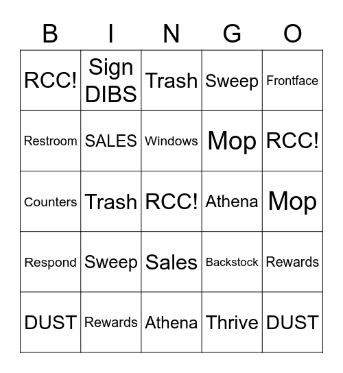 Beauty Bingo Card