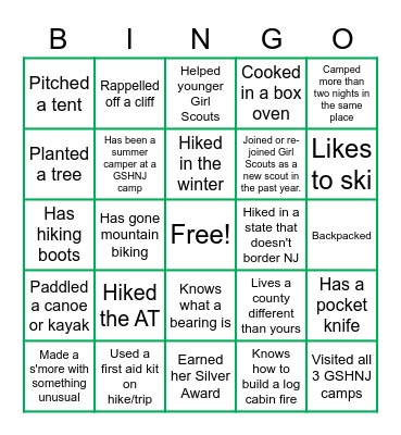 Trailblazer Bingo: Find Someone Who... Bingo Card