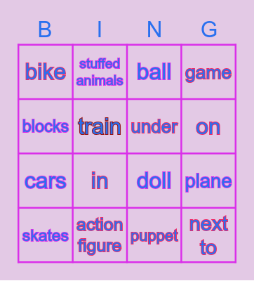 Fun and Games Bingo Card