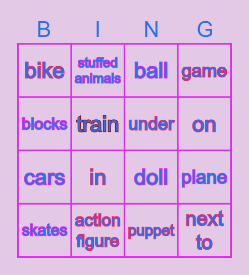 Fun and Games Bingo Card