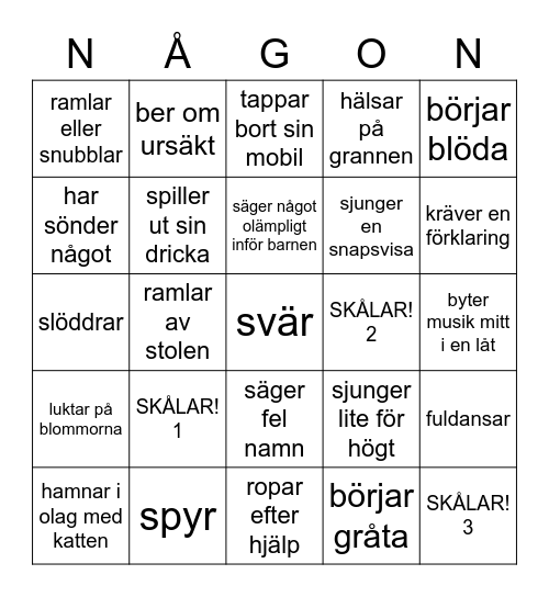 EXAMENSBINGO 2021 Bingo Card