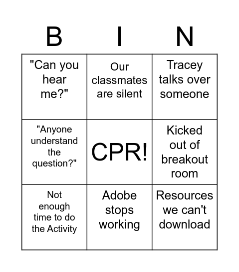 Civil Litigation Bingo Card