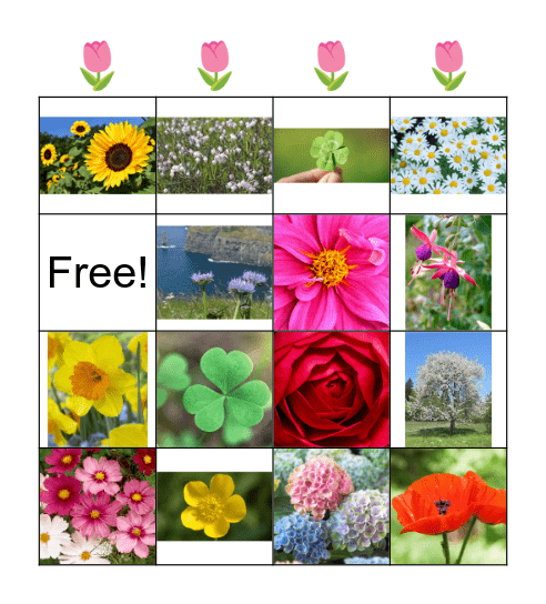 Flower Bingo! Bingo Card