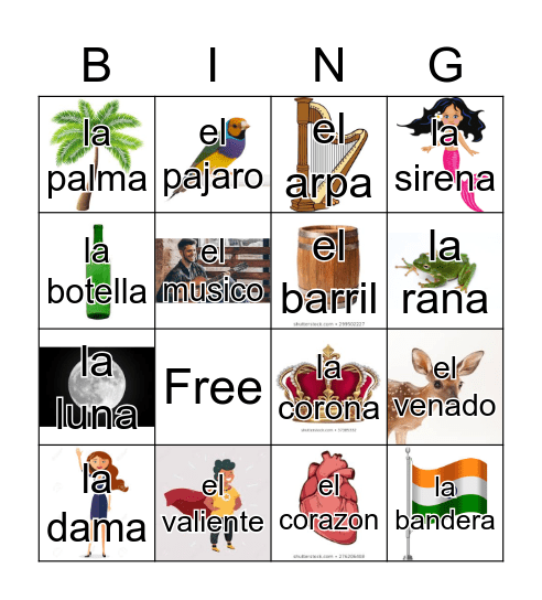 Loteria Mi Pueblito Bingo Card