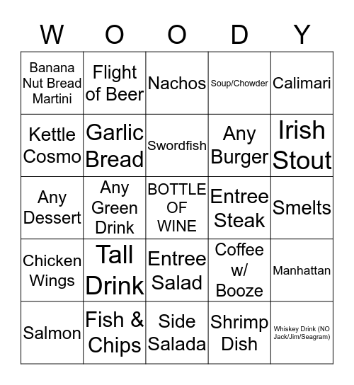 Wood River Bingo! Bingo Card