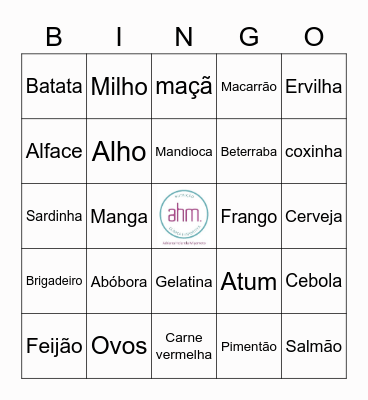 Alimentos Fonte de Vit. B12 Bingo Card