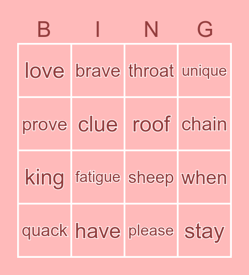 Ayra's REVIEW BINGO Card