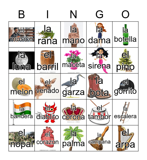 Loteria Mi Pueblito Bingo Card