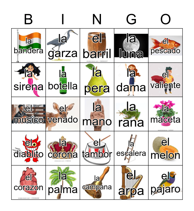 Loteria Mi Pueblito Bingo Card