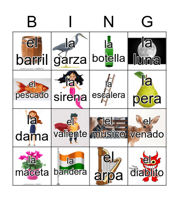 Loteria Mi Pueblito Bingo Card