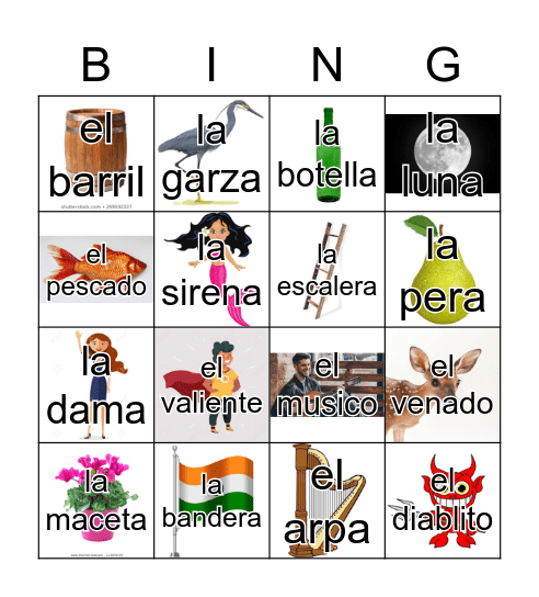 Loteria Mi Pueblito Bingo Card