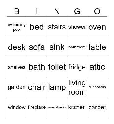 HOUSE BINGO Card