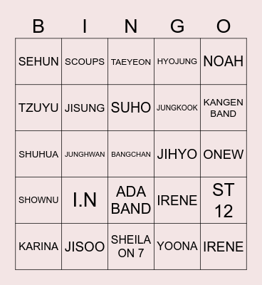 PAKJIWON00 Bingo Card