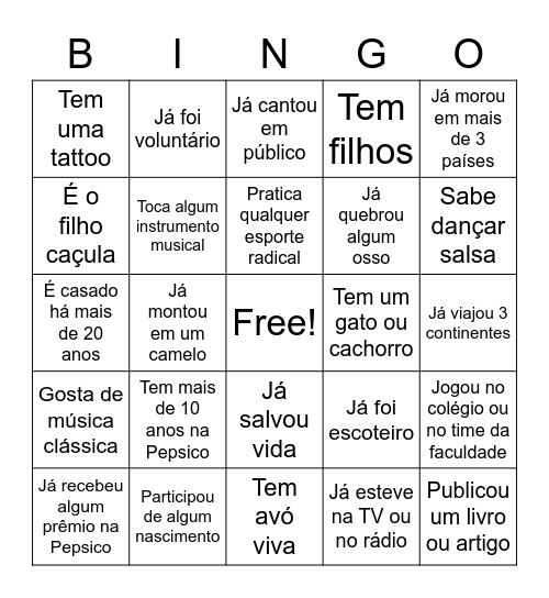 BINGO SASS Bingo Card