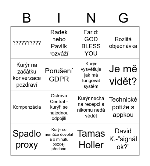 PSR BINGO Card