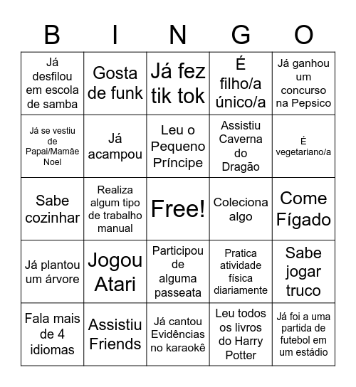 BINGO SASS 2 Bingo Card