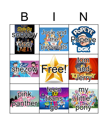 TV shows Bingo Card